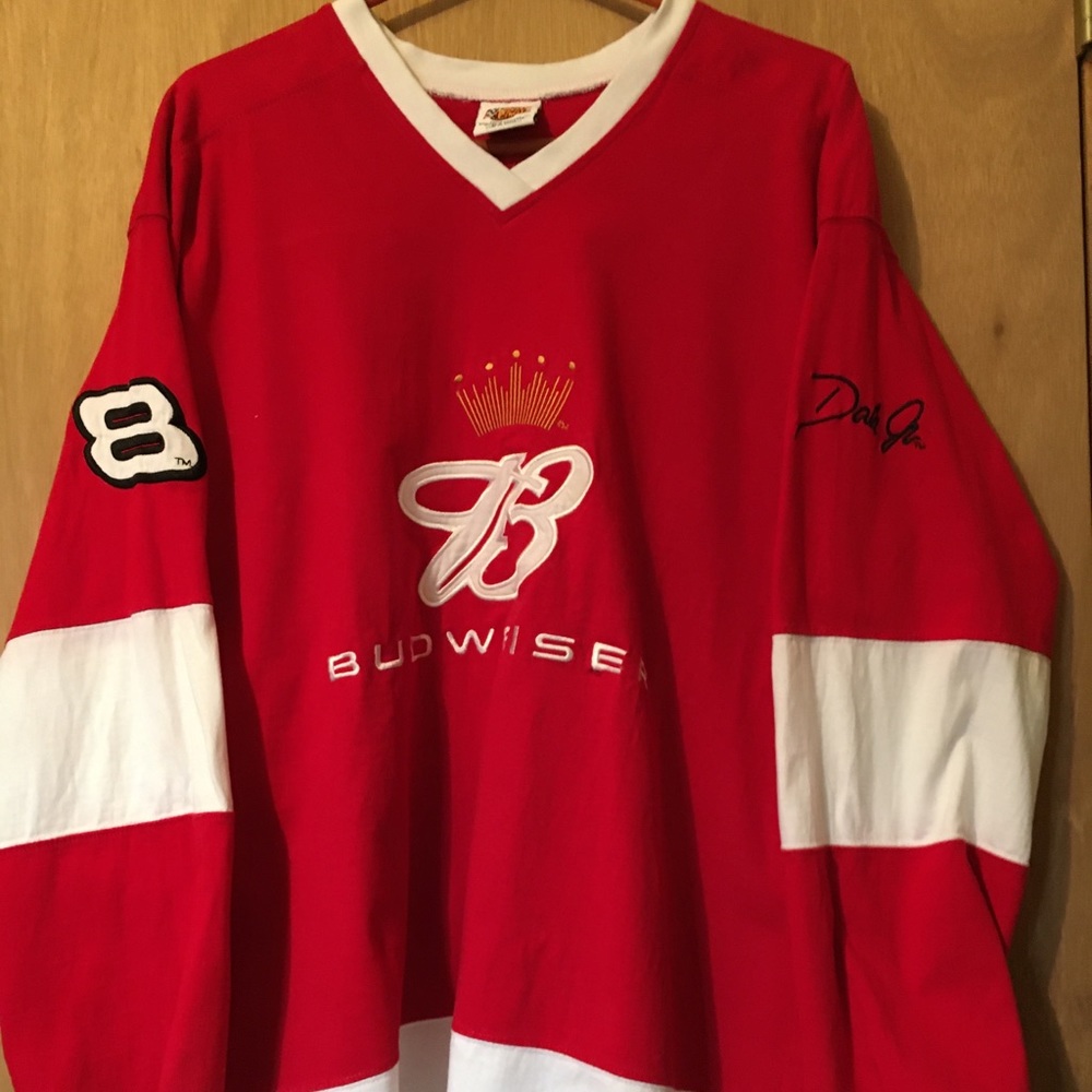 Chase Authentic long sleeve Dale Jr/Budweiser tee